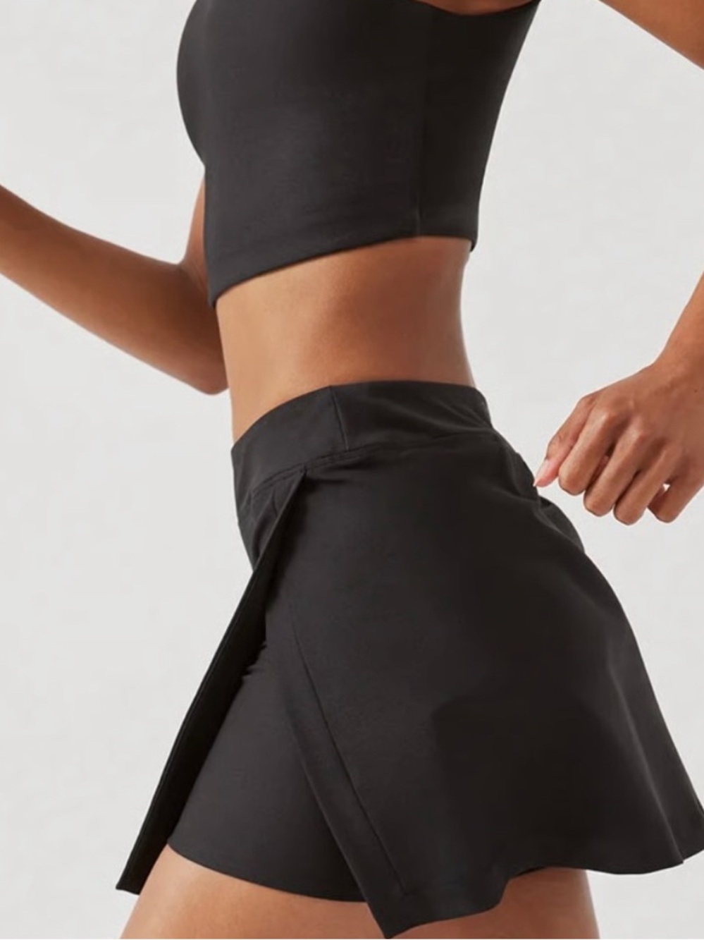 Outdoor Voices Black Court Skort Active Mini Tennis Medium 4.5”